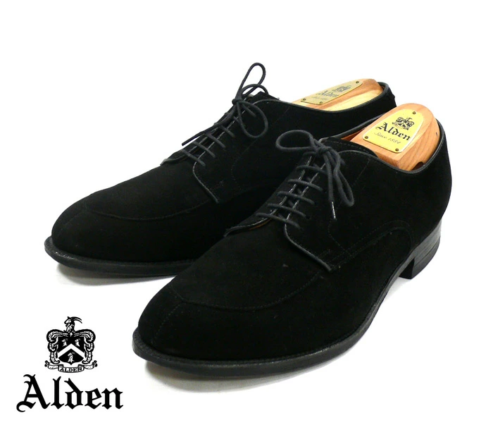 【Alden×UNITED ARROWS】オールデン×ユナイテッドアローズ別注 スウェード Ｖチップ ＃54357 シューズ ブラック サイズ10Ｄ RM0653 【中古】