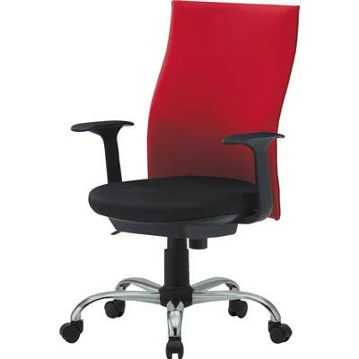 TRUSCO ハイバックオフィスチェアー 肘付 レッド(1脚) TOFC330A 2769093