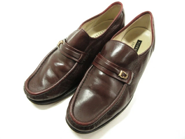 美品 【フローシャイム FLORSHEIM】 インペリアル レザー ローファー スリッポン (メンズ) ブラウン size7.5 ★MZ4151★ 【中古】
