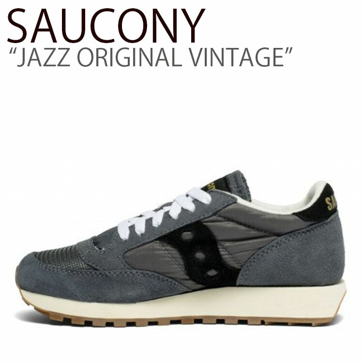 サッカニー スニーカー SAUCONY メンズ レディース JAZZ ORIGINAL VINTAGE ジャズオリジナルヴィンテージ GRAY BLACK グレー ブラック S60368-97 シューズ