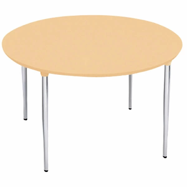 XMテーブル 高さ720タイプ／配線孔なし 幅1200×奥行1200mm 脚カラー(メッキ)【XM-120PSHP】