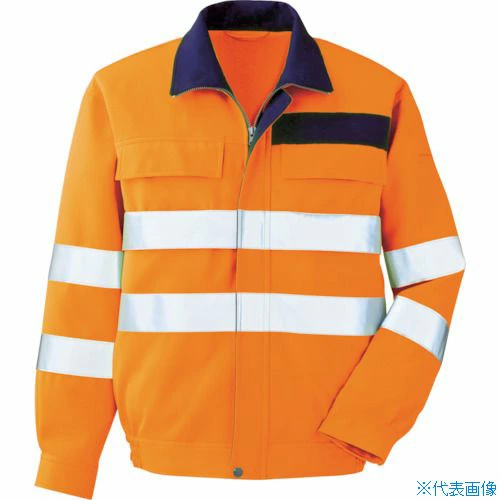 ■ミドリ安全 高視認 ブルゾン オレンジ L〔品番：VE〕[TR-7949669]