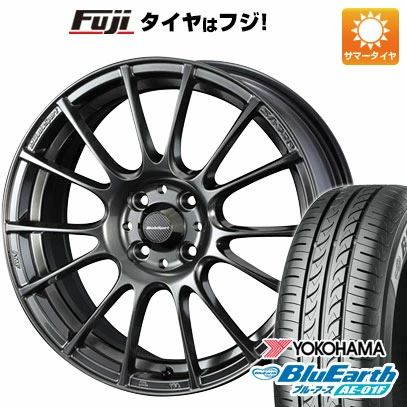 タイヤはフジ 送料無料 WEDS ウェッズスポーツ SA-72R 6J 6.00-15 YOKOHAMA ブルーアース AE-01F 185/65R15 15インチ サマータイヤ ホイール4本セット