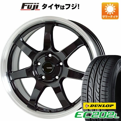 【送料無料】 205/60R16 16インチ HOT STUFF ホットスタッフ ジースピード P-03 6.5J 6.50-16 DUNLOP ダンロップ EC202L サマータイヤ ホイール4本セット