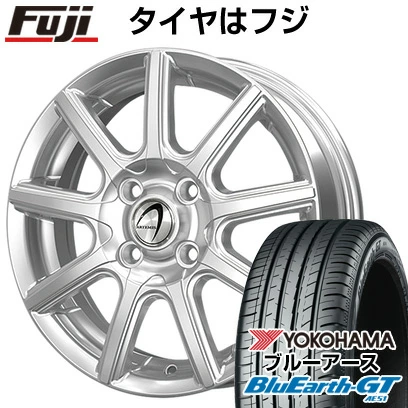 タイヤはフジ 送料無料 TECHNOPIA テクノピア アルテミス NS9 5.5J 5.50-15 YOKOHAMA ブルーアース GT AE51 185/55R15 15インチ サマータイヤ ホイール4本セット