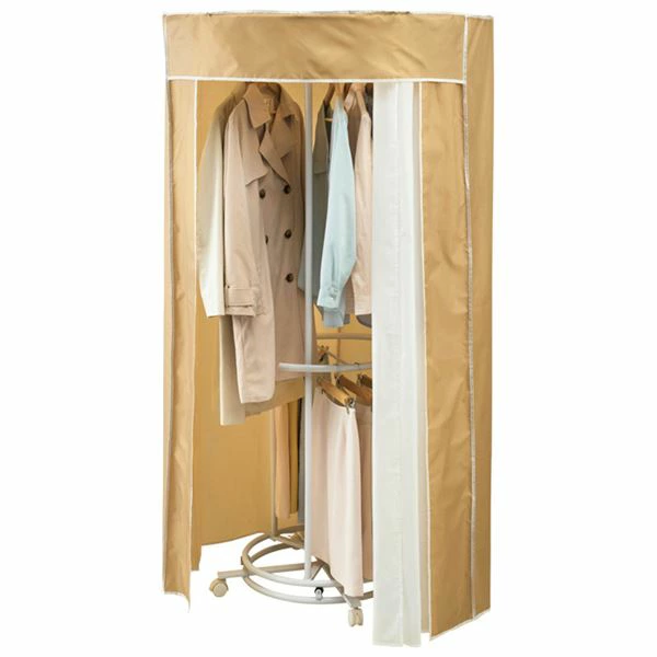 【送料無料】回転ハンガーラック ライトブラウン【代引不可】