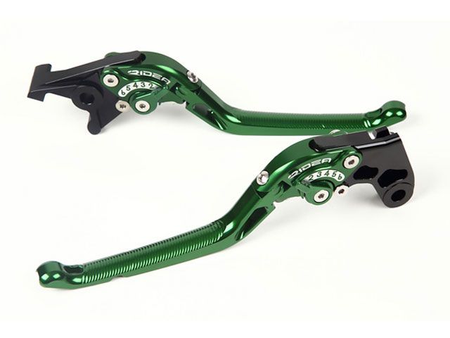 送料無料 リデア バンディット250 レバー 可倒式アジャストレバー ブレーキ＆クラッチセット グリーン グリーン