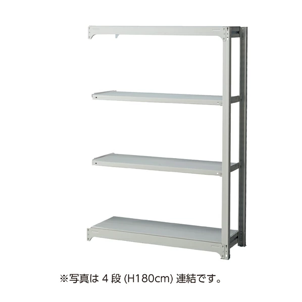 【まとめ買い10個セット品】 中量ボルトレス 5段連結 W120×D62×H210 棚ライン入り 【メイチョー】