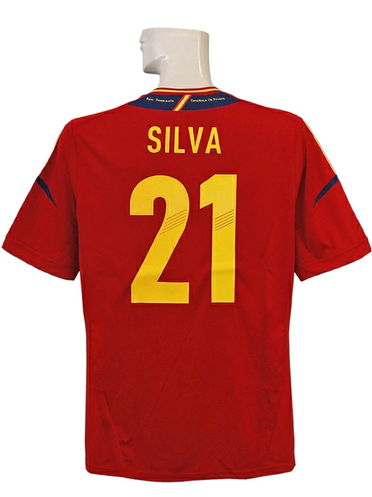 【送料無料】(アディダス) adidas/12/13スペイン代表/ホーム/半袖/ダビド・シルバ/2008優勝+RESPECTバッジ付/ZU355-X10937