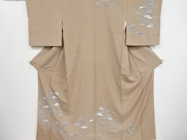 作家物 金彩荒波に笠松模様訪問着【リサイクル】【中古】