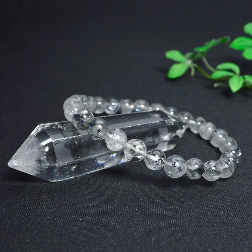 【限定１点】 ブレスレット スティブナイトインクォーツ 7mm玉 内径：約17cmパワーストーン 天然石 レディース メンズ 【ゆうパケット不可】