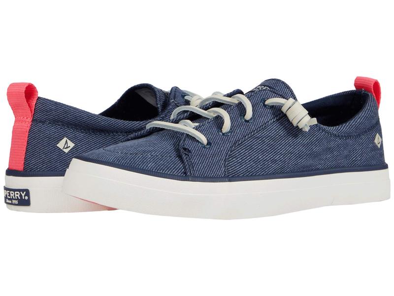 スペリー レディース スニーカー シューズ Crest Vibe Washed Twill Navy