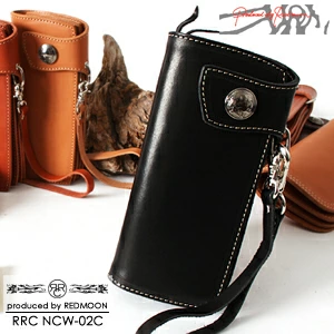 REDMOON レッドムーン RRC NCW-02C ウォレットロープ付ウォレット 革 レザー 黒[メンズ 男物 本革 サドルレザー 日本製 職人 匠 財布 革財布 ウォレット 長財布 ロングウォレット おしゃれ かっこいい 大人 彼氏 男性 プレゼント]