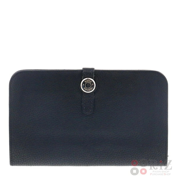 【即日発送】【中古】【ﾕﾆｾｯｸｽ】 HERMES （エルメス） ﾆｭｰﾄﾞｺﾞﾝ GM 財布 長財布(小銭入有) ﾆｭｰﾄﾞｺﾞﾝ ﾄｺﾞ/ﾌﾞﾗｯｸ 【即日発送】【中古】【ﾕﾆｾｯｸｽ】 used:B