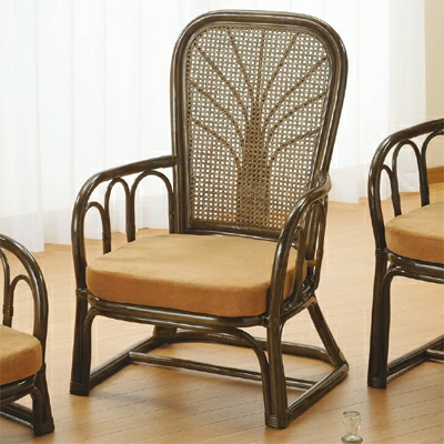 今枝商店 Romantic Rattan ハイバックアームチェアー S902B