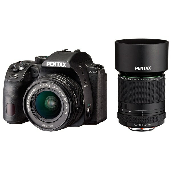 【新品】PENTAX ペンタックス K-70 300Wズーム RE キット BLACK