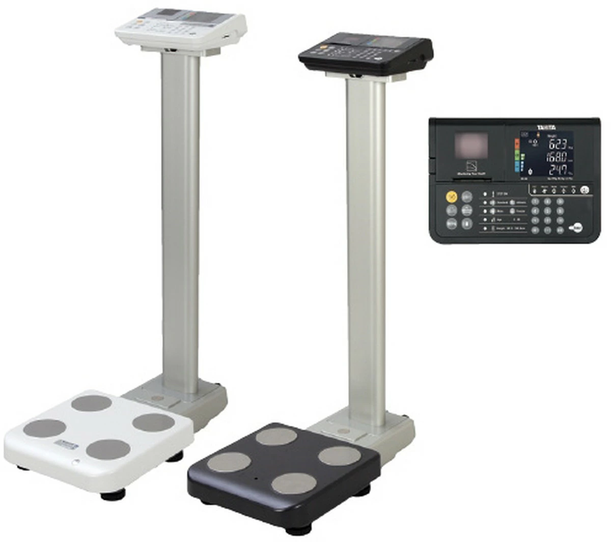 【全国配送可】-デュアル周波数体組成計（ポールタイプ DC-430A-P(ﾀﾞｰｸｸﾞﾚｰ) 品番 my24-4111-0115 1入り-【ＭＹ医科器機】