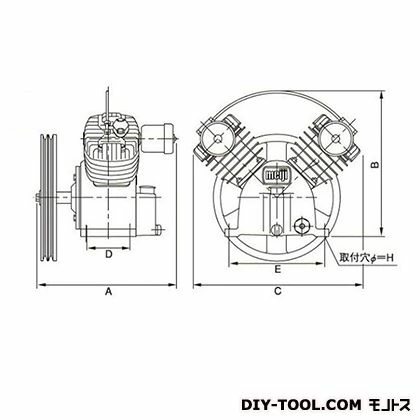 ※法人専用品※明治機械製作所 圧縮機本体 幅×奥行:500×401mm BTH-37
