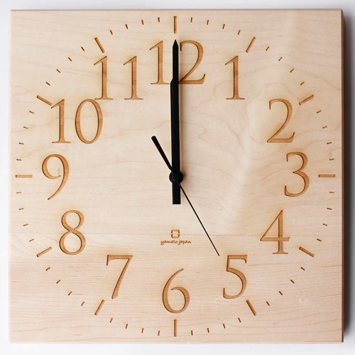 【送料無料】ヤマト工芸 掛時計 MUKU-スタンダード数字- YK14-101-N メイプル